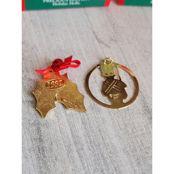 Hallmark miniature wreath holly Soldier ornament Xmas set - Picture 6 of 7